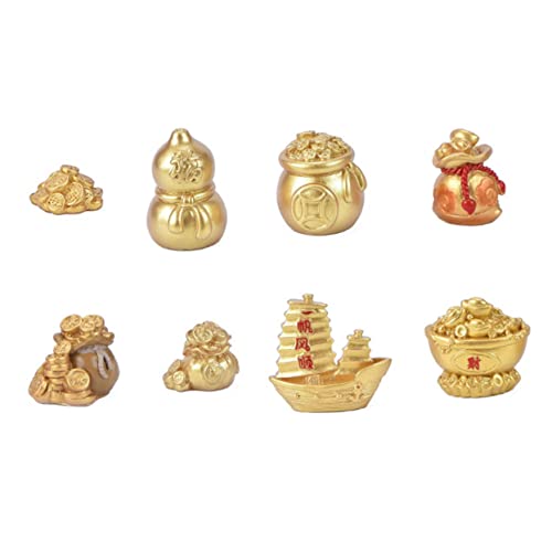 BESTonZON 8St neujahrsdekorationen Dekorationen für Aquarien Chinesische Glücksfiguren Geldbaum büro Dekoration Office Decoration Schmuck aus Simulation Harz Golden BESTonZON 8St neujahrsdekorationen Dekorationen für Aquarien Chinesische Glücksfiguren Geldbaum büro Dekoration Office Decoration Schmuck aus Simulation Harz Golden von BESTonZON