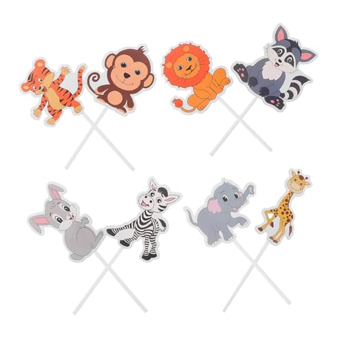 BESTonZON Dschungel Tier Kuchen Toers 8pcs Dekorative Cupcake Picks für Geburtstag Party Dessert BESTonZON Dschungel Tier Kuchen Toers 8pcs Dekorative Cupcake Picks für Geburtstag Party Dessert von BESTonZON