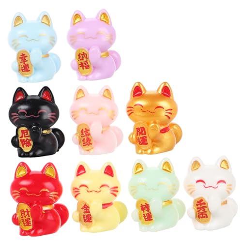 BESTonZON 9stücke Teiliges Mini Glückskatze Figuren Für Garten Und Tischdekoration Süße Maneki Neko Kätzchen Modelle Für Kreative Landschaftsornamente Sicher Und Leicht Für BESTonZON 9stücke Teiliges Mini Glückskatze Figuren Für Garten Und Tischdekoration Süße Maneki Neko Kätzchen Modelle Für Kreative Landschaftsornamente Sicher Und Leicht Für von BESTonZON