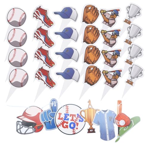 BESTonZON Baseball Party Deko Teilig mit Hängendem Banner und Kuchensteckern Papier Geburtstagsdeko für Drinnen und Draußen Sportliches Baseball Motto für Kuchen und Tischgestaltung BESTonZON Baseball Party Deko Teilig mit Hängendem Banner und Kuchensteckern Papier Geburtstagsdeko für Drinnen und Draußen Sportliches Baseball Motto für Kuchen und Tischgestaltung von BESTonZON