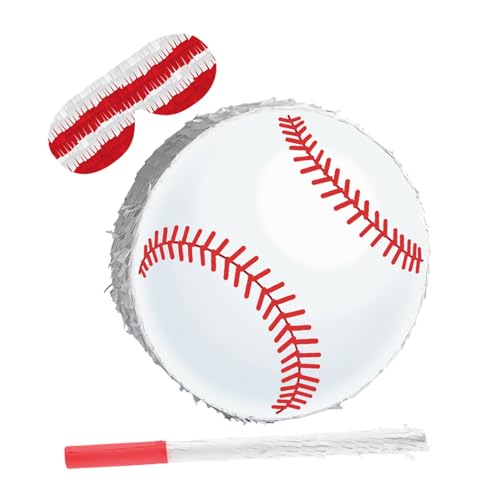 BESTonZON Baseball Pinata mit und Augenbinde Widerstandsfähige Karton Krepppapierkonstruktion Multifunktionale Sportparty-deko für Jungen Geburtstagsfeiern und Baseball Party Zubehör BESTonZON Baseball Pinata mit und Augenbinde Widerstandsfähige Karton Krepppapierkonstruktion Multifunktionale Sportparty-deko für Jungen Geburtstagsfeiern und Baseball Party Zubehör von BESTonZON