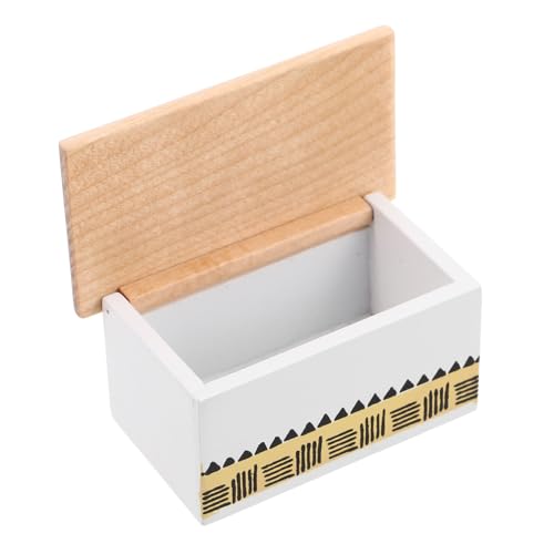 BESTonZON Box Mini Ornamente Tiny Homes Miniatur Dekorationen Mini Holz Kommode Puppenhaus Miniatur Möbel Puppenhaus Zubehör Puppenzubehör Puppenhaus Fotorahmen Birke von BESTonZON