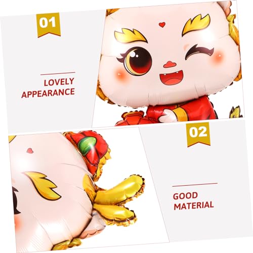 BESTonZON Chinese Dragon Balloon Neujahrsdeko aus Aluminiumfolie Wiederverwendbarer Glücksbringer Wetterfest für Innen Außen Vielseitig für Party Geburtstag Hochzeit Jahr Des Drachen BESTonZON Chinese Dragon Balloon Neujahrsdeko aus Aluminiumfolie Wiederverwendbarer Glücksbringer Wetterfest für Innen Außen Vielseitig für Party Geburtstag Hochzeit Jahr Des Drachen von BESTonZON