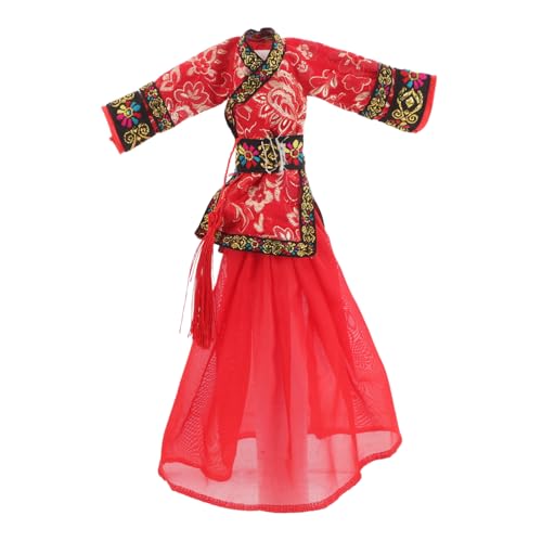 BESTonZON Chinesisches Prinzessin Puppenkleid Vintage Hanfu Kostüm Traditionelle Alte Kleidung für Mädchen Puppe Geburtstag Fest Chinesisches Neujahr Party Kleid von BESTonZON