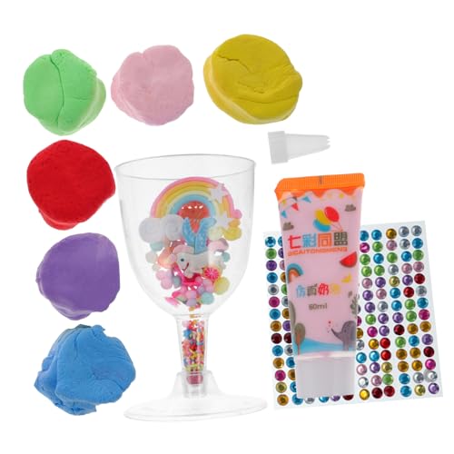 BESTonZON DIY Modelliermasse Lufttrocknend und Verschiedenen Formen für Eiscreme und Dessertbecher Kreatives Bastelmaterial für Kleinkinder und Familienspaß von BESTonZON