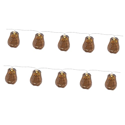 BESTonZON Dekorative Lichterkette Vintage Rattan Lampe Warme Beleuchtung für Party-events Batterie BESTonZON Dekorative Lichterkette Vintage Rattan Lampe Warme Beleuchtung für Party-events Batterie von BESTonZON