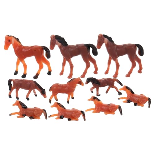 BESTonZON Dekorative Pferdemodelle – 10-teilige Miniatur-pferdeskulptur Leicht Und Tragbar Perfekt Für Und Garten von BESTonZON