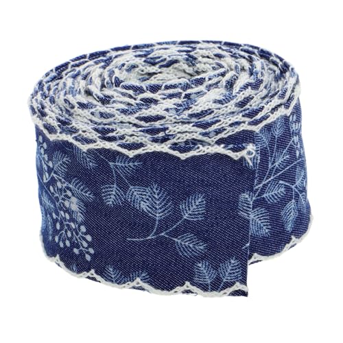 BESTonZON Denim-Band Haarband jeansgürtel Dekorationsband Schleifenband Textilband Jeansfaden Jeansband Denim-Haarschmuck Stoffband Bänder mit Blumenmotiv Band für Blumenstrauß Polyester BESTonZON Denim-Band Haarband jeansgürtel Dekorationsband Schleifenband Textilband Jeansfaden Jeansband Denim-Haarschmuck Stoffband Bänder mit Blumenmotiv Band für Blumenstrauß Polyester von BESTonZON