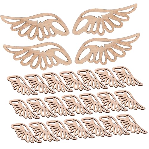 BESTonZON Ornamente Für Weihnachtsbaum-Dekoration 50 Stück Engel-weihnachtsornamente Unvollendete Holz-bastelausschnitte BESTonZON Ornamente Für Weihnachtsbaum-Dekoration 50 Stück Engel-weihnachtsornamente Unvollendete Holz-bastelausschnitte von BESTonZON