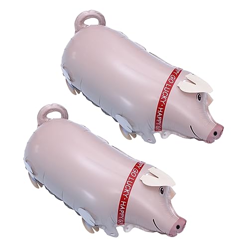 BESTonZON Folienballons Laufende Kleine Schweinchen Aluminiumfolie Party Deko Rosa Mylar Luftballons Für Geburtstagsfeiern Und Festlichkeiten von BESTonZON