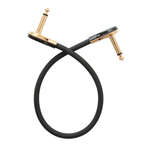 BESTonZON Gitarre Effektgerät Kabel Vergoldeter Kupferstecker Signalstarkes Patchkabel Gitarrenzubehör für Pedale und Audioanschluss von BESTonZON