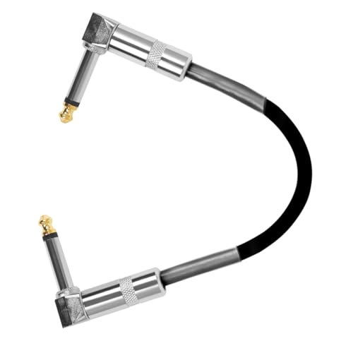 BESTonZON Gitarrenpedal Kabel mit Metallsteckern Langlebiges Patchkabel für Effektgeräte Geräuschreduzierend Kompatibel mit Gitarre und Vielseitigem Musikequipment Schwarzes PVC Material BESTonZON Gitarrenpedal Kabel mit Metallsteckern Langlebiges Patchkabel für Effektgeräte Geräuschreduzierend Kompatibel mit Gitarre und Vielseitigem Musikequipment Schwarzes PVC Material von BESTonZON
