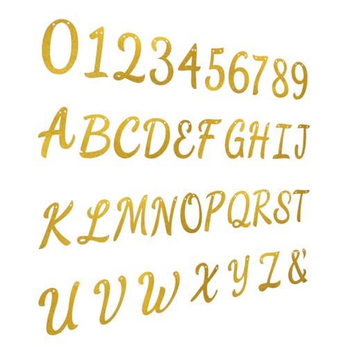 BESTonZON Gold Glitzer Alphabet Banner mit Großen Zahlen Wiederverwendbare Tragbare Partydekoration für Hochzeiten und Geburtstage Funkelnde Buchstaben und Zahlen für DIY Girlanden und BESTonZON Gold Glitzer Alphabet Banner mit Großen Zahlen Wiederverwendbare Tragbare Partydekoration für Hochzeiten und Geburtstage Funkelnde Buchstaben und Zahlen für DIY Girlanden und von BESTonZON