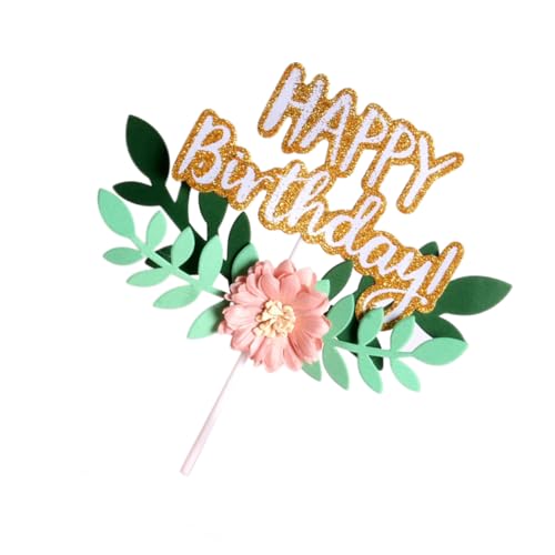 BESTonZON HAPPY Birthday Buchstaben Blumenblätter Kuchen Topper Deko Mit Stäbchen Geburtstagsfeier Kuchen Dekoration Für Unvergessliche Anlässe BESTonZON HAPPY Birthday Buchstaben Blumenblätter Kuchen Topper Deko Mit Stäbchen Geburtstagsfeier Kuchen Dekoration Für Unvergessliche Anlässe von BESTonZON