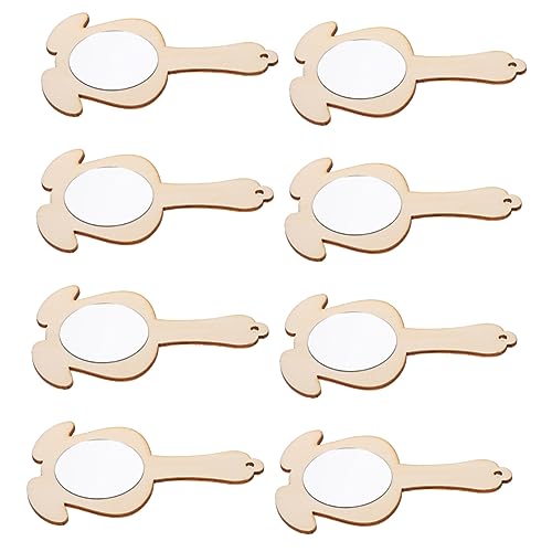 BESTonZON Haushaltsspiegel Aus Unbehandeltem Holz Für Kinder Handspiegel Schneeton Kinderzubehör Für Bastelspaß BESTonZON Haushaltsspiegel Aus Unbehandeltem Holz Für Kinder Handspiegel Schneeton Kinderzubehör Für Bastelspaß von BESTonZON