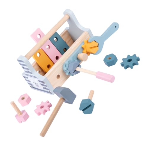 BESTonZON Holzbausatz Für Kleinkinder Konstruktionsspielzeug Zum Rollenspiel Zusammenbauen Für Kinder Entzückender Werkzeugkasten Mit Bärenmuster BESTonZON Holzbausatz Für Kleinkinder Konstruktionsspielzeug Zum Rollenspiel Zusammenbauen Für Kinder Entzückender Werkzeugkasten Mit Bärenmuster von BESTonZON