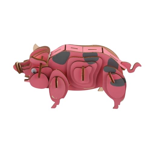 BESTonZON Holzpuzzle Puzzles Welpen Holztiermodelle Pädagogisches 3D Schweinemodell Tierpuzzle Schweinemodell Puzzle 3D Holzbausätze Holzhandwerkspuzzle Schweinemodellbausätze Rosa BESTonZON Holzpuzzle Puzzles Welpen Holztiermodelle Pädagogisches 3D Schweinemodell Tierpuzzle Schweinemodell Puzzle 3D Holzbausätze Holzhandwerkspuzzle Schweinemodellbausätze Rosa von BESTonZON