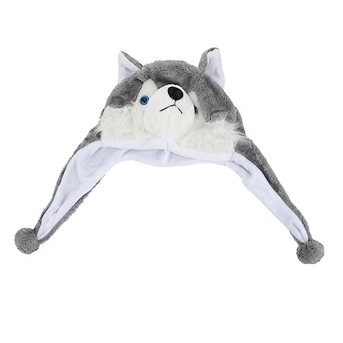BESTonZON Husky-Hut Plüschtierhut Top-Hat-Dekoration Plüschmütze Cartoon- aus Weißblech kindermütze kappe tiermütze Cartoon-Tierhut Partyzubehör Plüschstoff Grey BESTonZON Husky-Hut Plüschtierhut Top-Hat-Dekoration Plüschmütze Cartoon- aus Weißblech kindermütze kappe tiermütze Cartoon-Tierhut Partyzubehör Plüschstoff Grey von BESTonZON
