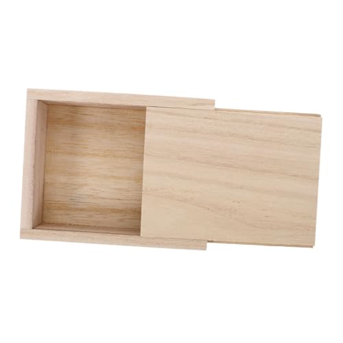 BESTonZON Kasten Pokerbox Kartenhülle Spielkartenanzeige Spielkarten-Deck-hülle Spielkarten-vitrine Karteninhaber Spielkartenhalter Spielkartenetuis Karteikartenhalter Khaki Holz von BESTonZON
