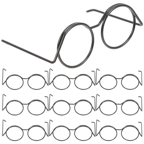 BESTonZON Kleiner Puppenbrille aus Metall 20 Stück Linsenlos Dekorative Brillen für Puppen Zubehör für Puppenhaus Selbstgemacht Bastelbedarf BESTonZON Kleiner Puppenbrille aus Metall 20 Stück Linsenlos Dekorative Brillen für Puppen Zubehör für Puppenhaus Selbstgemacht Bastelbedarf von BESTonZON
