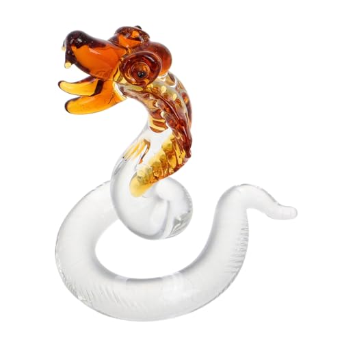 BESTonZON Königskobra-Ornament Schlangenfigur Schlangenverzierung Schlangendekor Mini-schlangenstatue Glas von BESTonZON