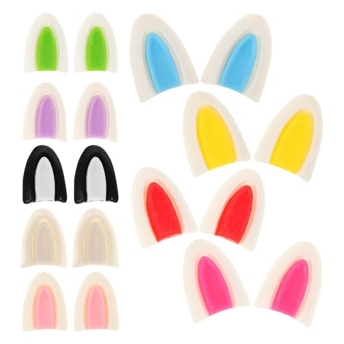 BESTonZON Kopfbedeckungs-Charm-Set 9 Paar Haarspangen Aus Kunstharz Mit Hasenohren Für Puppendekorationen BESTonZON Kopfbedeckungs-Charm-Set 9 Paar Haarspangen Aus Kunstharz Mit Hasenohren Für Puppendekorationen von BESTonZON