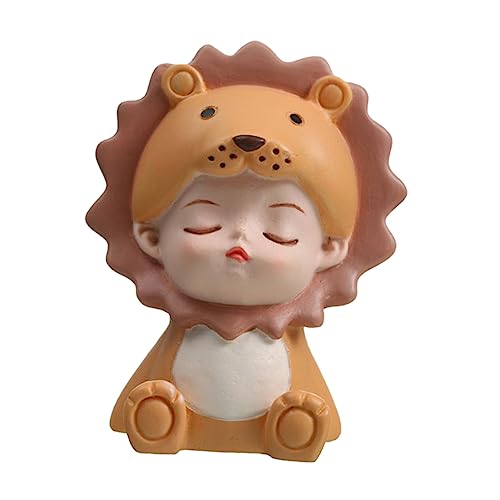 BESTonZON Kreative Kuchenfigur mit Löwenhut Lebendige Party Torten Deko Harz Material Sichere Geburtstagsdeko für Kinderfeiern und Besondere Anlässe BESTonZON Kreative Kuchenfigur mit Löwenhut Lebendige Party Torten Deko Harz Material Sichere Geburtstagsdeko für Kinderfeiern und Besondere Anlässe von BESTonZON