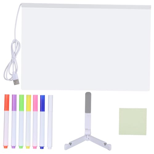 BESTonZON LED Acryl Leucht Trockenlösch-board für Ständer Bunte Marker Wiederbeschreibbares Schreib Zeichenbrett Leuchtendes Nachttisch-display für Kreative Botschaften BESTonZON LED Acryl Leucht Trockenlösch-board für Ständer Bunte Marker Wiederbeschreibbares Schreib Zeichenbrett Leuchtendes Nachttisch-display für Kreative Botschaften von BESTonZON