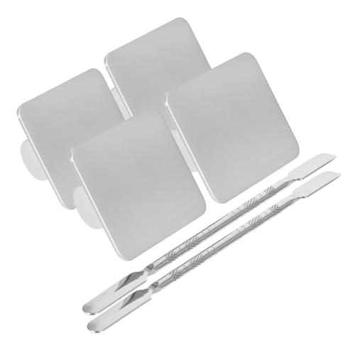 BESTonZON Makeup Mischpalette mit Spatel Langlebige Rostfreie Maniküre Präzises Pigmentmischen Einfache für DIY Kosmetik und Nageldesign von BESTonZON