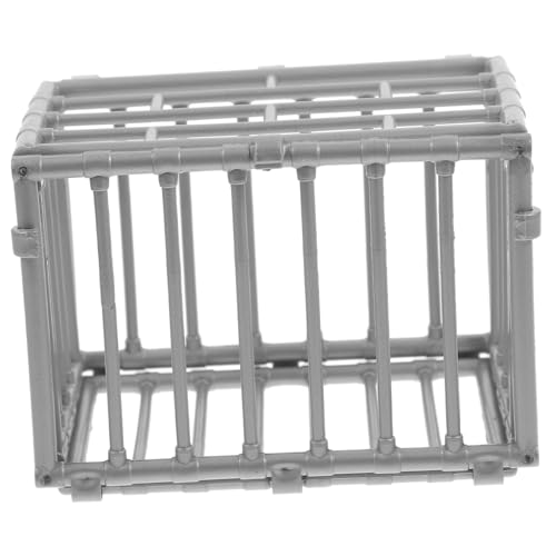 BESTonZON Miniatur Käfig Modell für Actionfiguren Selbstgemacht Tierkäfig Requisite Kleiner Kunststoffkäfig für Kleintiere Tischdekoration von BESTonZON
