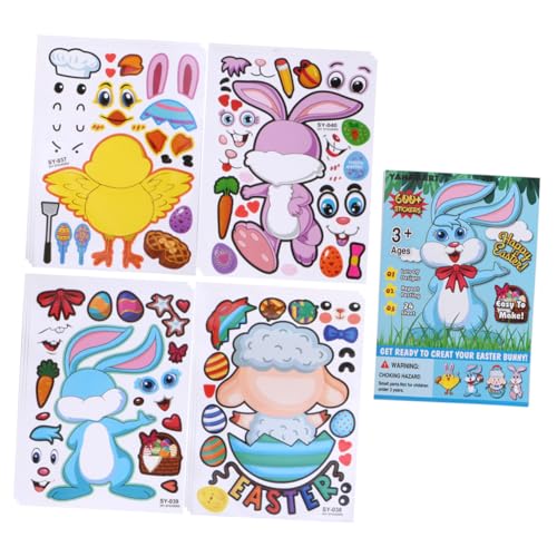 BESTonZON Osterhasen Aufkleber 25 Bogen Ostersticker Bastelset Ostern Basteln Sticker Selber Machen Decals Sticker für Ostern BESTonZON Osterhasen Aufkleber 25 Bogen Ostersticker Bastelset Ostern Basteln Sticker Selber Machen Decals Sticker für Ostern von BESTonZON