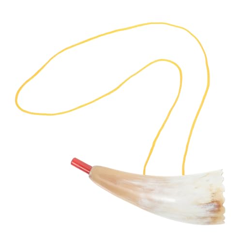 BESTonZON Ox Horn Trompete Blasinstrument Lernspielzeug mit Natürlichem Horn für Outdoor und Kreative Aktivitäten von BESTonZON