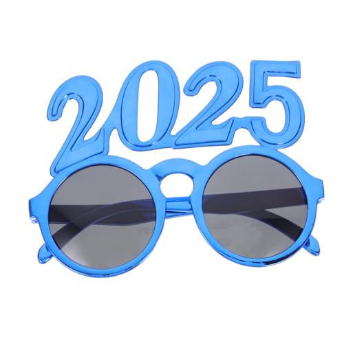 BESTonZON Partybrille Rundes Design Blaue Neujahrsbrille Foto Requisite Langlebig Leicht für Silvester Abschlussfeier Partyzubehör BESTonZON Partybrille Rundes Design Blaue Neujahrsbrille Foto Requisite Langlebig Leicht für Silvester Abschlussfeier Partyzubehör von BESTonZON