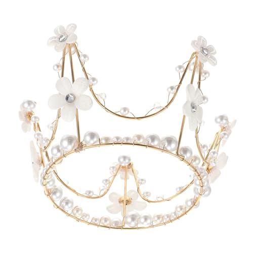 BESTonZON Perlen krone Tortendeko Cake Ornament Eleganter Bridal Headdress Vielseitiger Party Cake Topper für Geburtstag Hochzeit Jugendweihe Lebensmittelecht und Stilvoll BESTonZON Perlen krone Tortendeko Cake Ornament Eleganter Bridal Headdress Vielseitiger Party Cake Topper für Geburtstag Hochzeit Jugendweihe Lebensmittelecht und Stilvoll von BESTonZON