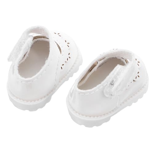 BESTonZON Puppenschuhe Weiß Mini PU Prinzessin Schuhe Ersatz für Puppen Kleidung Zubehör Einfaches An Ausziehen für Dollhouse Kostümwechsel BESTonZON Puppenschuhe Weiß Mini PU Prinzessin Schuhe Ersatz für Puppen Kleidung Zubehör Einfaches An Ausziehen für Dollhouse Kostümwechsel von BESTonZON