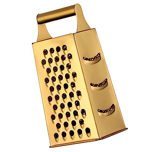 BESTonZON Reibe Aus Edelstahl Gemüsereibe Käsereibe Käsereibe Aus Edelstahl Zerkleinerer Aus Edelstahl Vertikal Golden BESTonZON Reibe Aus Edelstahl Gemüsereibe Käsereibe Käsereibe Aus Edelstahl Zerkleinerer Aus Edelstahl Vertikal Golden von BESTonZON