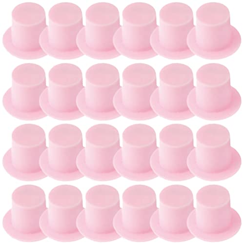 BESTonZON Rosa Mini-Zylinder 120 Kleine Rosa Hüte Miniatur-Hüte Mit Exquisiten Details Schneemann-Hut-Zylinder Mit Formellem Design Für Weihnachtsfeier-Puppen-Diy-Bastelprojekte von BESTonZON