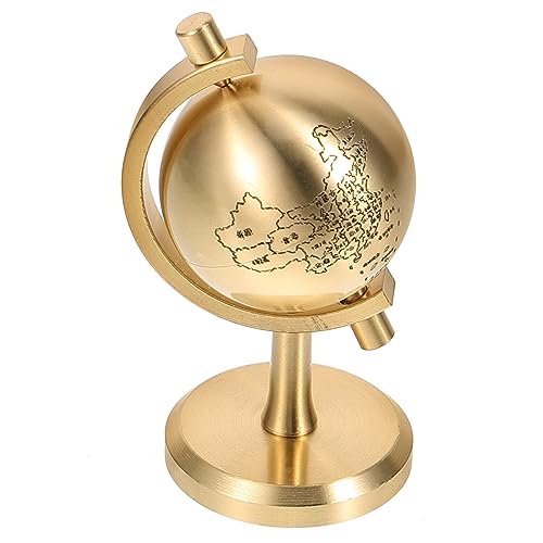 BESTonZON Rotierender Desktop- Led Anzeige Zubehör Würfel Weltkarte Büro Desktop- -Ornament Verbesserung Desktop-Dekoration Globen Weltkugel-Ornament Modern Cool Kupfer Golden BESTonZON Rotierender Desktop- Led Anzeige Zubehör Würfel Weltkarte Büro Desktop- -Ornament Verbesserung Desktop-Dekoration Globen Weltkugel-Ornament Modern Cool Kupfer Golden von BESTonZON