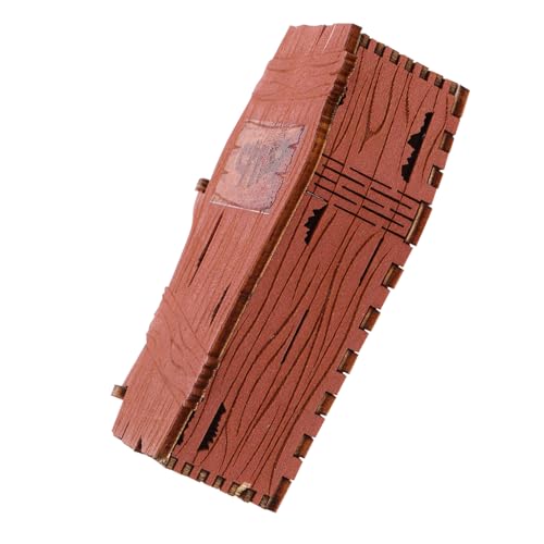 BESTonZON Rustikale Halloween Zuckerdose Sargform Holztablett Vielseitige Süßigkeitenbox Schmuck Organizer Gruselige Partydeko für Feierlichkeiten BESTonZON Rustikale Halloween Zuckerdose Sargform Holztablett Vielseitige Süßigkeitenbox Schmuck Organizer Gruselige Partydeko für Feierlichkeiten von BESTonZON