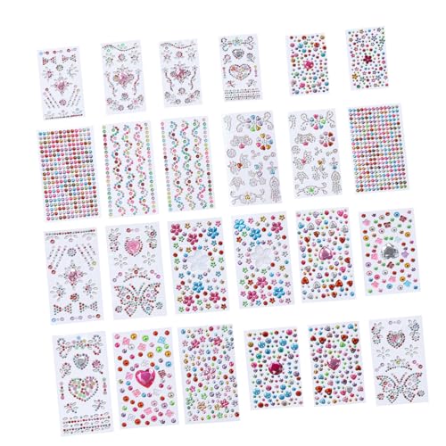 BESTonZON Selbstgemacht Strass Aufkleber für Kinder Kreative Handgemachte Dekoration Mehrfarbige Acryl Sticker Einfache Anwendung für Handys und Bastelprojekte Zufällige Designs BESTonZON Selbstgemacht Strass Aufkleber für Kinder Kreative Handgemachte Dekoration Mehrfarbige Acryl Sticker Einfache Anwendung für Handys und Bastelprojekte Zufällige Designs von BESTonZON