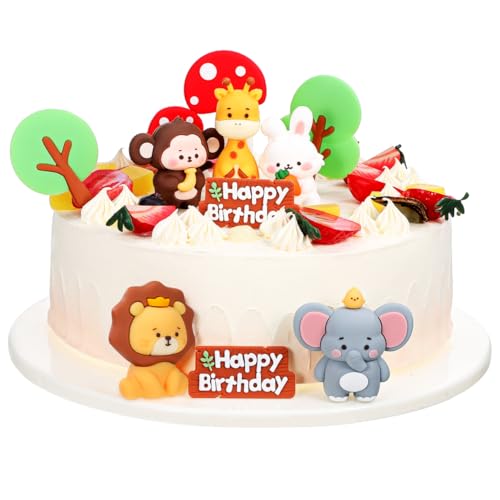 BESTonZON Green Tortendeko Tiere Kuchendeko, 12 Kuchendekorationen Zum Thema Dschungel Süße Kuchendekoration Mit Dschungeltierfiguren Giraffe Und Elefant Für Geburtstag Party Kinder Mädchen BESTonZON Green Tortendeko Tiere Kuchendeko, 12 Kuchendekorationen Zum Thema Dschungel Süße Kuchendekoration Mit Dschungeltierfiguren Giraffe Und Elefant Für Geburtstag Party Kinder Mädchen von BESTonZON