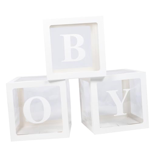 BESTonZON Shower Dekoration Transparente Faltbare Ballonbox Weiß für Geburtstagsfeier Junge Mädchen Party BESTonZON Shower Dekoration Transparente Faltbare Ballonbox Weiß für Geburtstagsfeier Junge Mädchen Party von BESTonZON