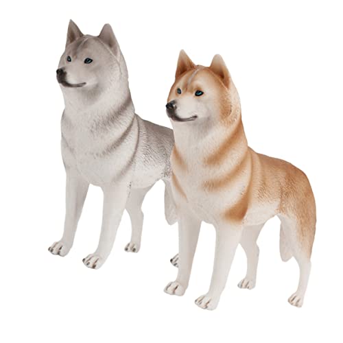 BESTonZON Simulierte Hund Desktop Dekoration 2 Stücke Husky Hund Ornament Für Home Office Auto Schrank BESTonZON Simulierte Hund Desktop Dekoration 2 Stücke Husky Hund Ornament Für Home Office Auto Schrank von BESTonZON