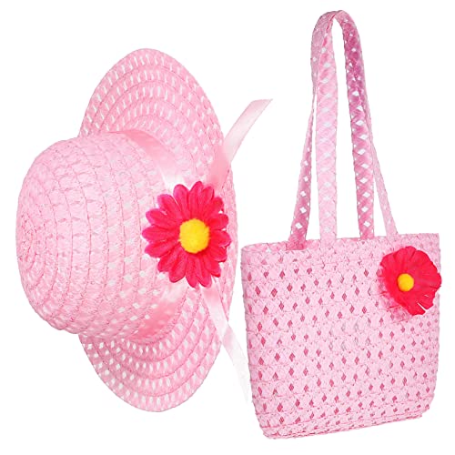 BESTonZON Stroh-sonnenhut Und Tasche Für Mädchen – Teeparty-hut- Und Tragetaschen-set Blumendeko Für Kinder BESTonZON Stroh-sonnenhut Und Tasche Für Mädchen – Teeparty-hut- Und Tragetaschen-set Blumendeko Für Kinder von BESTonZON