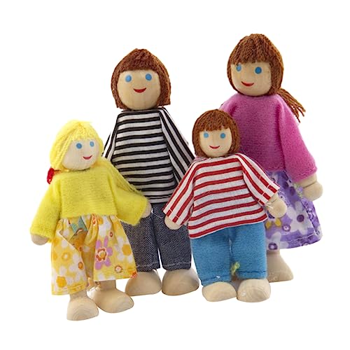 BESTonZON Teiliges Holzpuppenfamilien Set Für Miniaturspielzeug Für Rollenspiele Holzfiguren Für Puppenhaus Ideales Für Jungen Und Mädchen Kreatives BESTonZON Teiliges Holzpuppenfamilien Set Für Miniaturspielzeug Für Rollenspiele Holzfiguren Für Puppenhaus Ideales Für Jungen Und Mädchen Kreatives von BESTonZON