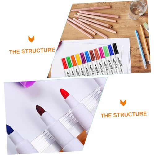 BESTonZON Teiliges Wasserlöslicher Abwischbarer Whiteboard Marker mit Schwimmender Farbe Leichte Kindgerechte Malstifte Kreativität und Feinmotorik bei Kindern für Schule und Büro von BESTonZON