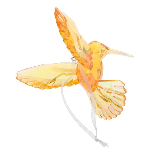 BESTonZON Transparenter Vogelanhänger Hummingbird Anhänger Acryl Vogel Dekoration Wanddekoration Vogel Dichtungsdüse Aufhänger Vogel-Baumschmuck aus Acryl Vögel modellieren Yellow BESTonZON Transparenter Vogelanhänger Hummingbird Anhänger Acryl Vogel Dekoration Wanddekoration Vogel Dichtungsdüse Aufhänger Vogel-Baumschmuck aus Acryl Vögel modellieren Yellow von BESTonZON