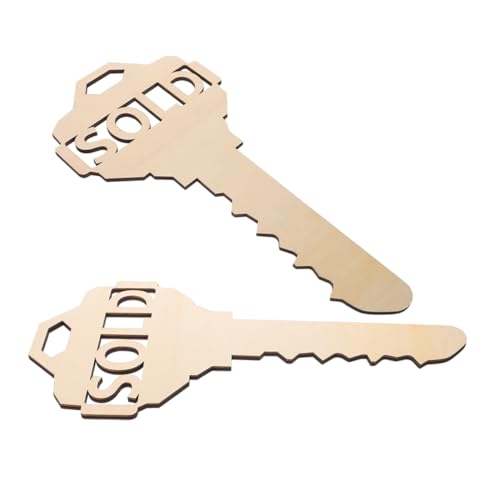BESTonZON Unfertiger Schlüssel Aus Holz in Form Eines Ausgeschnittenen Schlüssels Basteln Für Werbeschilder Foto-Requisiten 2er-Set BESTonZON Unfertiger Schlüssel Aus Holz in Form Eines Ausgeschnittenen Schlüssels Basteln Für Werbeschilder Foto-Requisiten 2er-Set von BESTonZON