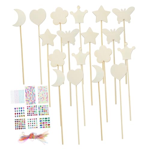 BESTonZON Unvollendetes Holz Fee Zauberstab Bastelset für Teilig mit Bunten Chiffonbändern und Sticker Designs DIY Kreativset für Geburtstagsfeiern und Prinzessinnen Spielspaß BESTonZON Unvollendetes Holz Fee Zauberstab Bastelset für Teilig mit Bunten Chiffonbändern und Sticker Designs DIY Kreativset für Geburtstagsfeiern und Prinzessinnen Spielspaß von BESTonZON