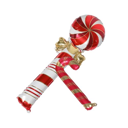 BESTonZON Weihnachtliche Folienballons Zuckerstangen Design Aluminiumfolie Robust und Wiederverwendbar Dekorative Weihnachtsdeko für Party und Fest Rot Kleine Zuckerstange und Große Candy BESTonZON Weihnachtliche Folienballons Zuckerstangen Design Aluminiumfolie Robust und Wiederverwendbar Dekorative Weihnachtsdeko für Party und Fest Rot Kleine Zuckerstange und Große Candy von BESTonZON